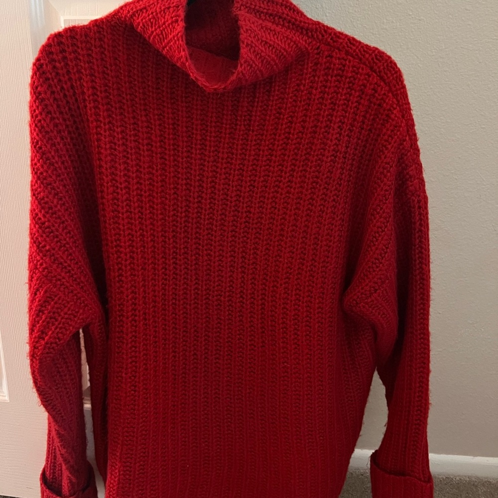 Karen Kane Vibrant Red Turtleneck Sweater